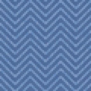 Chevron Texture - Classic Blue Shades / Large