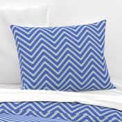 Chevron Texture - Azure and Light Blue Shades / Large