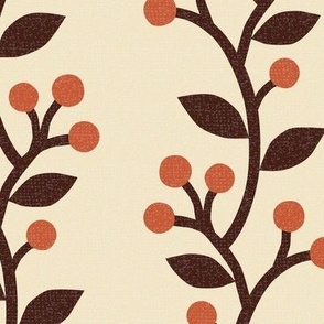 Berry Branches Light Beige