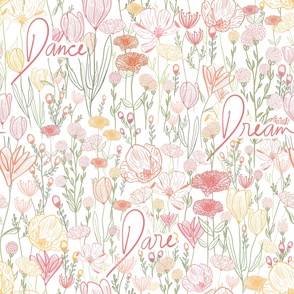 Dream Dance Dare wildflower floral bedding - Large