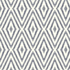 Rustic Geometric Tropical Textured I-Kat-Smokey Blue on Cream