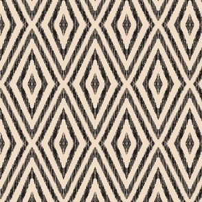 Rustic Geometric Tropical Textured I-Kat-Black on Natural