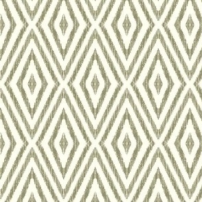 Rustic Geometric Tropical Textured I-Kat-Khaki on cream