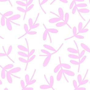 (L
) Minimal abstract Dancing Boho Leaves Pastel 1. Pink on White #pastelpink #boho #minimalnature #abstractleaves #boho