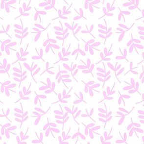 (S) Minimal abstract Dancing Boho Leaves Pastel 1. Pink on White #pastelpink #boho #minimalnature #abstractleaves