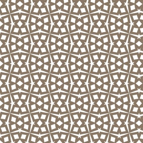 Geometric Design Brown and White Tile