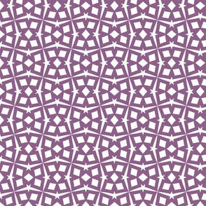 Geometric Design Lilac and White Tile