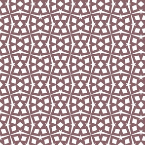 Geometric Design red and White Tile