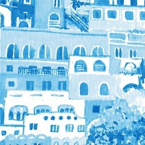 Amalfi houses in blue