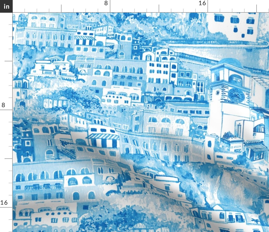 Amalfi houses in blue