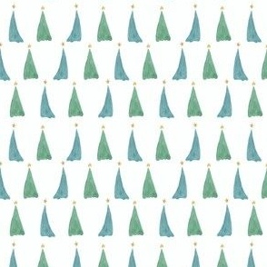 Pine green 1: Watercolor Christmas Tree #P230531