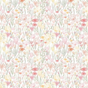 Wildflower (Dream Dance Dare) boho floral bedding - no words, medium
