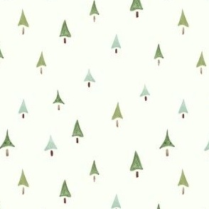 Pine green 2: Watercolor Christmas Tree #P230532
