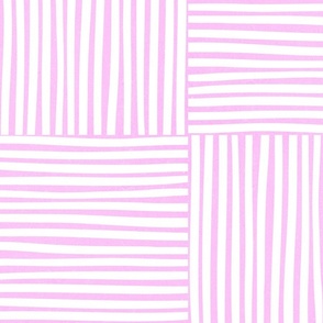 (L) Abstract Geometric Stripes/checks pastel Pink #minimal #retrochecks #pastelpink #pinkandwhitestripes #spoonflowercollection