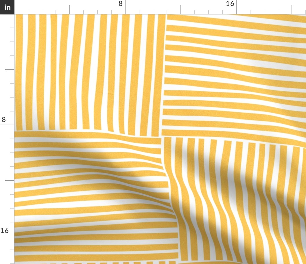 (L) Abstract Geometric Stripes/checks pastel Yellow #minimal #retro #Summer #blueandwhite #stripes #spoonflowercollection