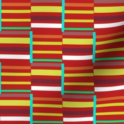 Colorful striped art fabric design pattern