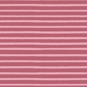 Hand drawn textured stripes in rose pink and dusty rose