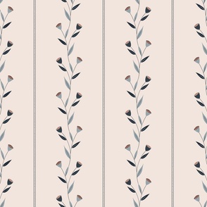 Trailing Floral Stripe for Wallpaper