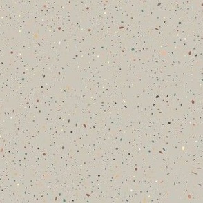 Buff Sand Beige Confetti Bursts Scattered Dots in Earth Tone Multi Colors