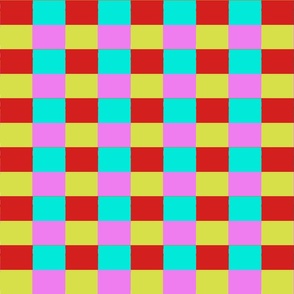 Colorful square art design fabric pattern