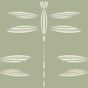 draogonfly - creamy white_ light sage green - doodlebugs