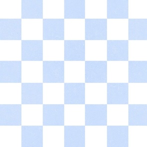 MEDIUM • Retro Pastel Checks 2. Blue and White #minimal #chequered #retro #70s