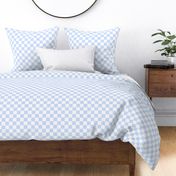 SMALL • Retro Pastel Checks 2. Blue and White #minimal #chequered #retro #70s