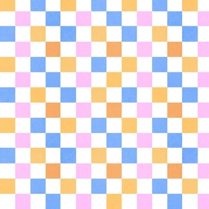 SMALL • Pastel Checks 3. Colourful #minimal #chequered #retro #70s #colourfulgeometry