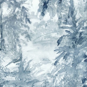 Montecito Pines- soothing monochromatic muted blues