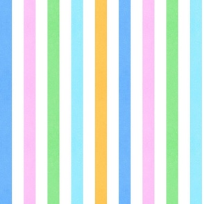 SMALL • Geo Retro Rainbow Stripes 2. +Aqua and Green #minimal #positive #retro #70s #colourful