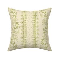 maximalist fantasy garden- green- indian floral-border-light-03-medium scale