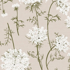 Queen Anne's Lace Beige Large
