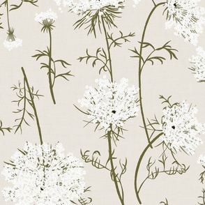 Queen Anne's Lace Cream Large
