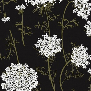 Queen Anne's Lace Deep Charcoal Large