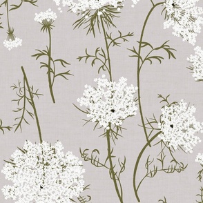 Queen Anne's Lace Grey Large