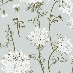 Queen Anne's Lace Pale Teal Large