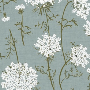 Queen Anne's Lace Teal Large