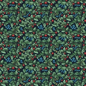 Red & Blue Berries | William Morris Inspired collection