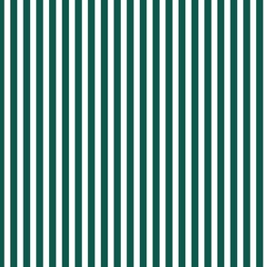 Vertical Stripes Evergreen on White