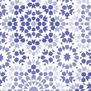 Moroccan Mosaic navy blue - big scale