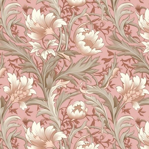 Blush & Grey Floral | William Morris Inspired collection