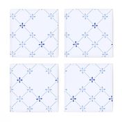 Light Blue Diamond Trellis - modern french country