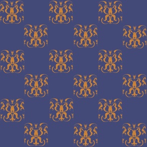Pretty little thing- navy and gold