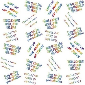 Statements for believers to remember rainbow on white