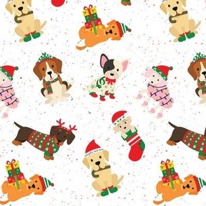 Christmas dog, dogs,puppies 