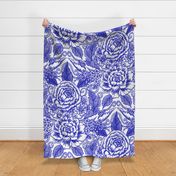 Cobalt Floral Damask