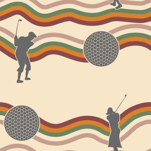 VINTAGE Golfer Silouettes: Medium