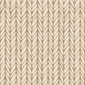 knit - creamy white_ lion gold mustard - hand drawn herringbone geometric stripes