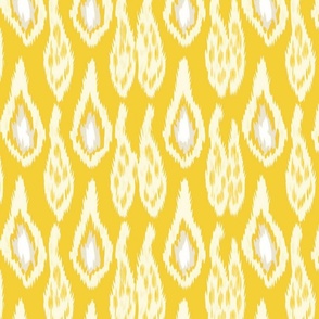 Ikat Flames | Saffron Yellow