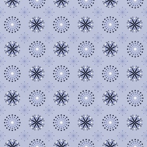 Floral Snowflake Blue